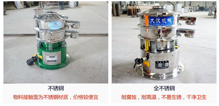 小型圆形筛做工采用：内外抛光的制作方法，能够保证产品的干净。